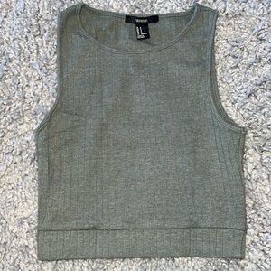 Forever 21 Ribbed Cropped Tank Top